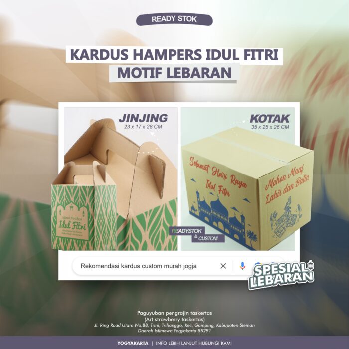 Kardus Hampers Idul Fitri Ready Stock dan Custom