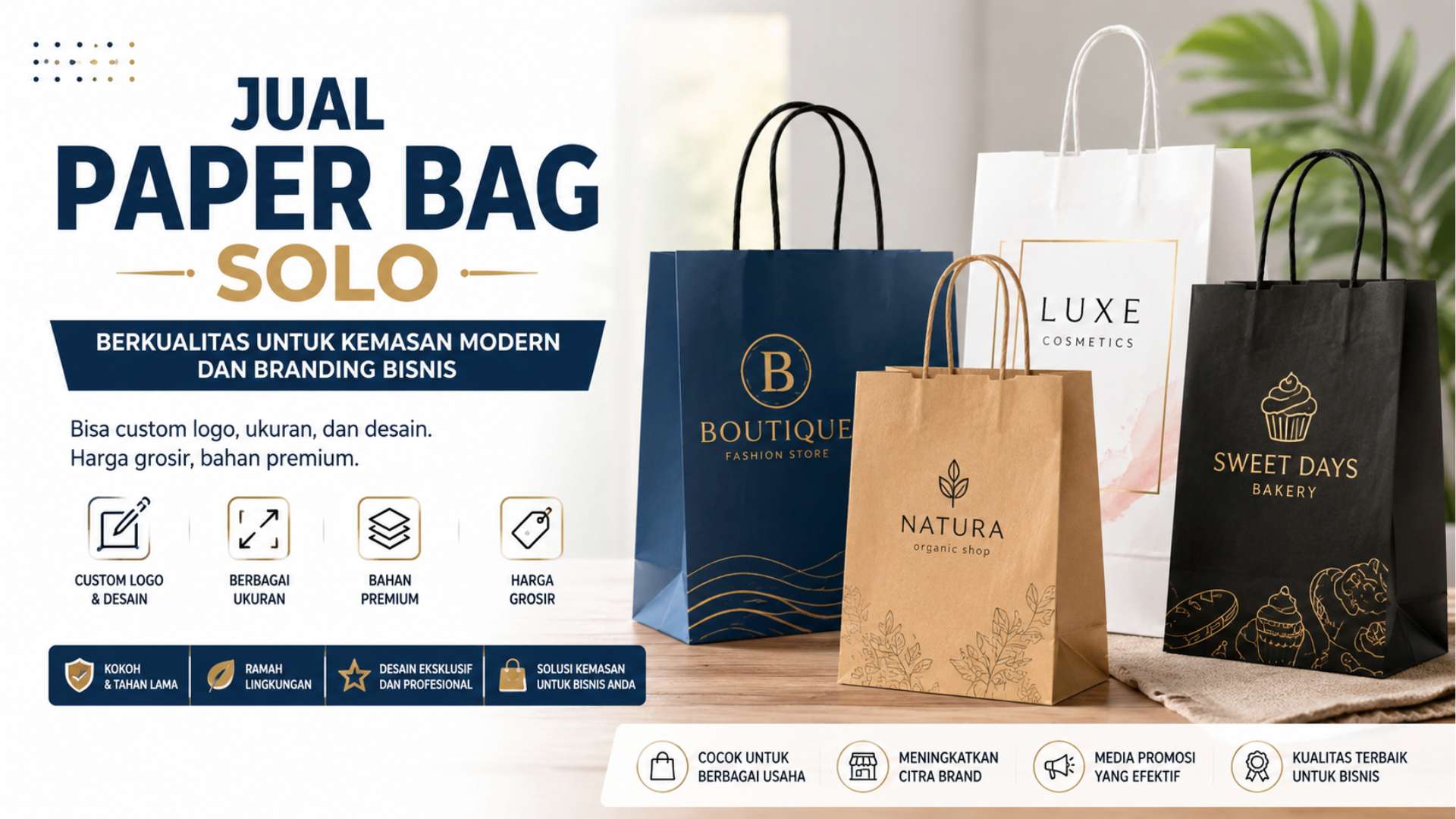Jual Paper Bag Solo untuk Kemasan Modern dan Branding Bisnis
